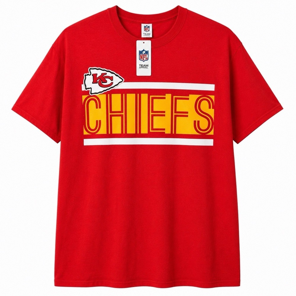 Kansas City Chiefs NFL Team Apparel Red Graphic T Shirt Men's Size XL NWT
